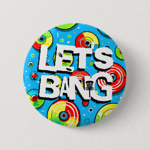 Lasst uns knallen   Disk Golf Themed Button