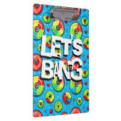 Lasst uns knallen | Disk Golf Themed Klemmbrett (Rechts)