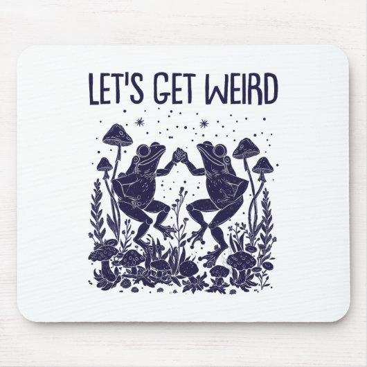 Lasst uns komische Dancing Frogs Mushrooms Funny C Mousepad (Vorne)