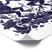 Lasst uns komische Dancing Frogs Mushrooms Funny C Poster (Ecke)