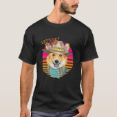 Lasst uns komischer Hipster walisischer Corgi sein T-Shirt (Vorderseite)