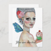 Lasst uns Kuchen essen Einladung (Vorne/Hinten)