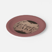 Lasst uns Kuchen essen Pappteller (Schrägansicht)