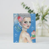 Lasst uns Kuchen essen Postkarte (Stehend Vorderseite)