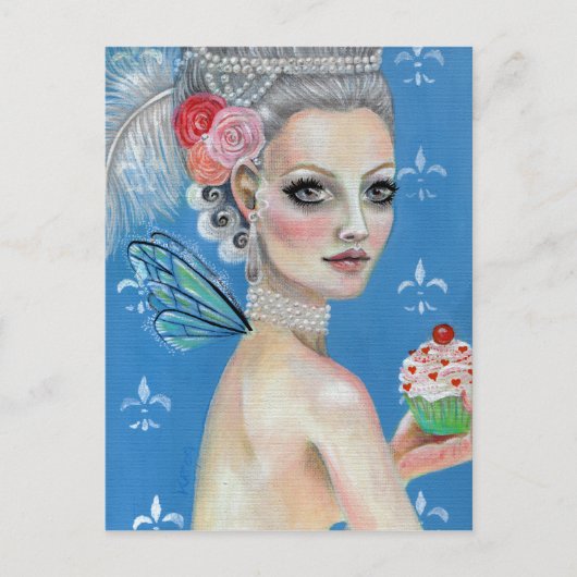 Lasst uns Kuchen essen Postkarte (Vorderseite)