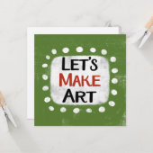 Lasst uns Kunst-Grußkarte machen Karte (Vorderseite/Rückseite Beispiel)
