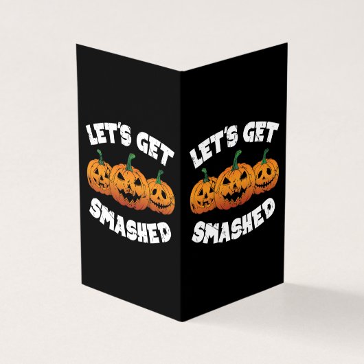 Lasst uns Kürbisse zerquetschen Jack O Lantern Hal (Vorderseite)