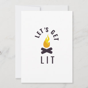 Lasst uns Lagerfeuer machen Einladung