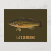 Lasst uns Largemouth-Bassfisch fangen Postkarte (Vorderseite)
