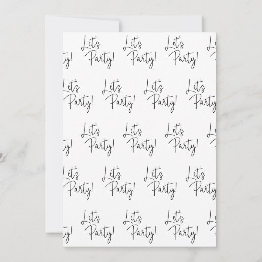 Lasst uns Lässig Hochzeitsempfang Party machen Einladung (Rückseite)