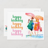 Lasst uns laufen und über die Postkarte Nr. 140106 (Vorne/Hinten)