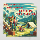 Lasst uns lernen, wie man im Camping Holz Kacke Dankeskarte (Vorne/Hinten)