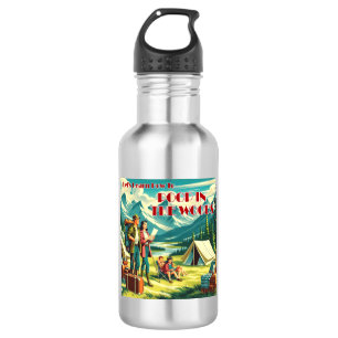 Lasst uns lernen, wie man im Camping Holz Kacke Edelstahlflasche