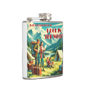 Lasst uns lernen, wie man im Camping Holz Kacke Flachmann (Rechts)