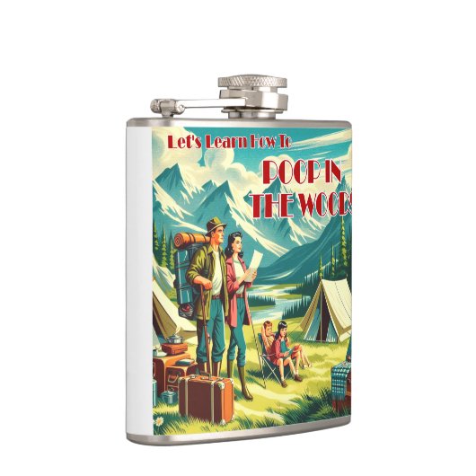 Lasst uns lernen, wie man im Camping Holz Kacke Flachmann (Rechts)