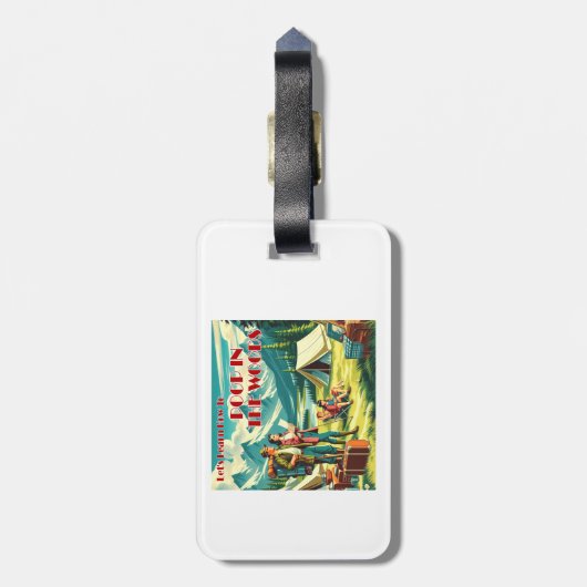 Lasst uns lernen, wie man im Camping Holz Kacke Gepäckanhänger (Rückseite vertikal)