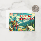 Lasst uns lernen, wie man im Camping Holz Kacke Mitteilungskarte (Vorderseite/Rückseite Beispiel)