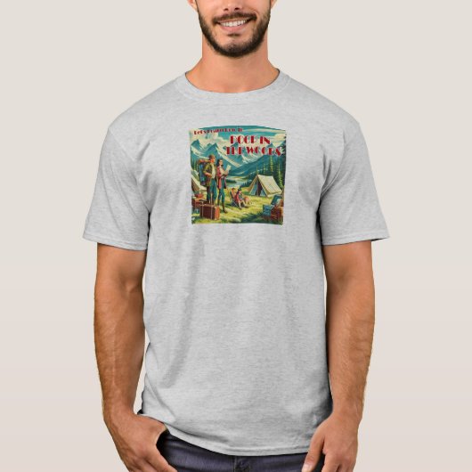 Lasst uns lernen, wie man im Camping Holz Kacke T-Shirt (Vorderseite)
