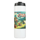 Lasst uns lernen, wie man im Camping Holz Kacke Thermosbecher (Vorderseite)