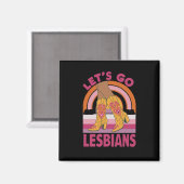Lasst uns Lesben LGBTQ Pride Monat Cowgirl gehen Magnet (Vorderseite/Rückseite)