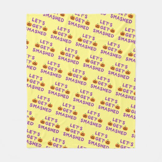 Lasst uns Lila zusammenstoßen (Pumpkins) Fleecedecke (Vorderseite)