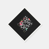 Lasst uns Lit Adult Flamingo Weihnachten Serviette (Ecke)