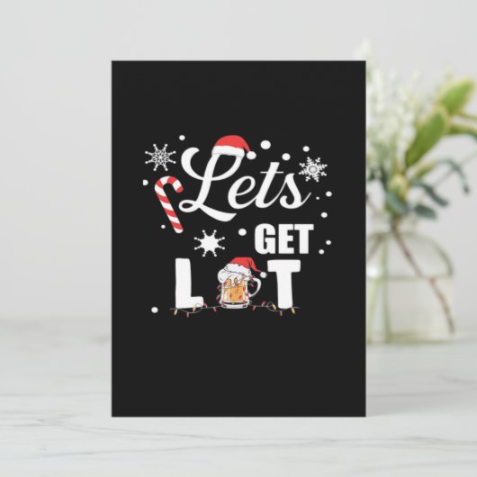 Lasst uns Lit Adult Funny Weihnachten Essentia Wei (Stehend Vorderseite)