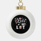 Lasst uns Lit Adult Funny Weihnachten Essentia Wei Keramik Kugel-Ornament (Vorderseite)