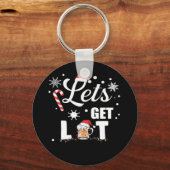 Lasst uns Lit Adult Funny Weihnachten Essentia Wei Schlüsselanhänger (Vorderseite)