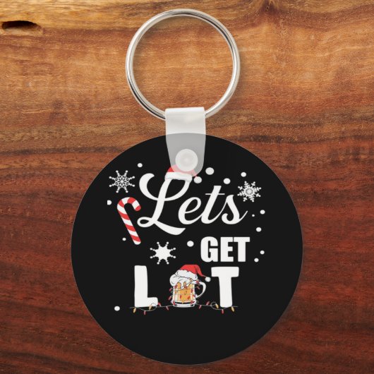 Lasst uns Lit Adult Funny Weihnachten Essentia Wei Schlüsselanhänger (Vorderseite)