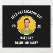 Lasst uns Lit Bachelor Party Shot Glass bekommen Bierflaschenetikett (Einzelnes Label)