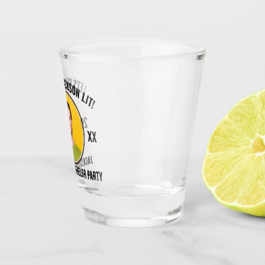 Lasst uns Lit Bachelor Party Shot Glass bekommen Schnapsglas (Rechts)