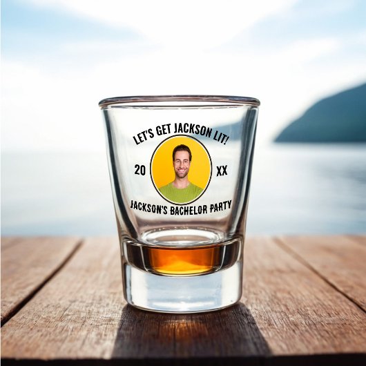 Lasst uns Lit Bachelor Party Shot Glass bekommen Schnapsglas