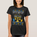 Lasst uns Lit Chanukah Hanukkah Funny Christmas Ug T-Shirt<br><div class="desc">Lasst uns Lit Chanukah Hanukkah Funny Christmas Ugly Sweater_1 erhalten</div>