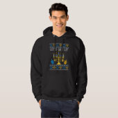 Lasst uns Lit Chanukah Hanukkah Weihnachten Ugly S Hoodie (Vorne ganz)