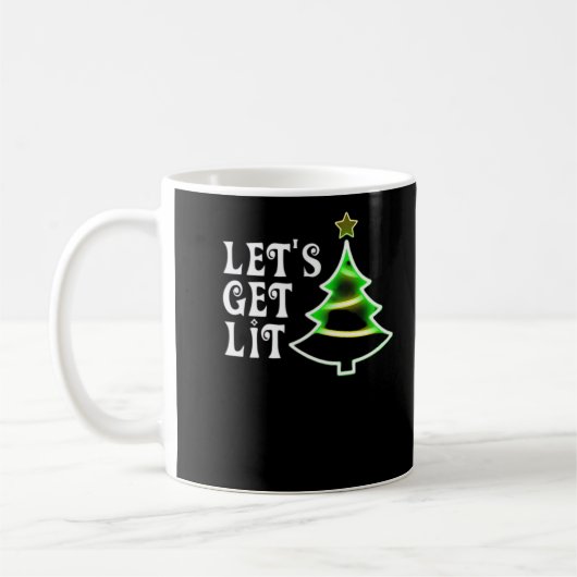Lasst uns Lit Design Adult Funny Christmas Essenti Kaffeetasse (Links)