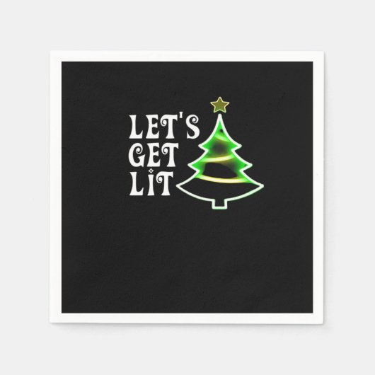 Lasst uns Lit Design Adult Funny Christmas Essenti Serviette (Vorderseite)