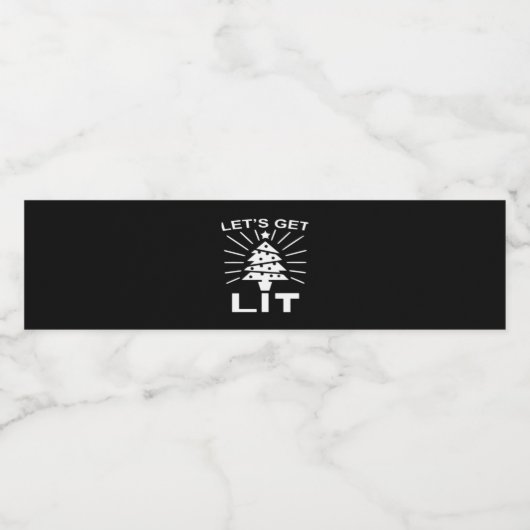 Lasst uns Lit Essential Funny Classic bekommen Wasserflaschenetikett (Einzelnes Label)