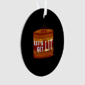 Lasst uns Lit Fall Candle Classic bekommen Ornament (Vorderseite)
