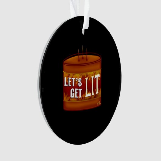 Lasst uns Lit Fall Candle Classic bekommen Ornament (Vorderseite)