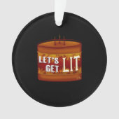 Lasst uns Lit Fall Candle Classic bekommen Ornament (Vorderseite)