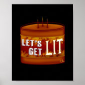 Lasst uns Lit Fall Candle Classic bekommen Poster (Vorne)