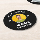 Lasst uns Lit Foto Bachelor Party machen Runder Pappuntersetzer (Angewinkelt)