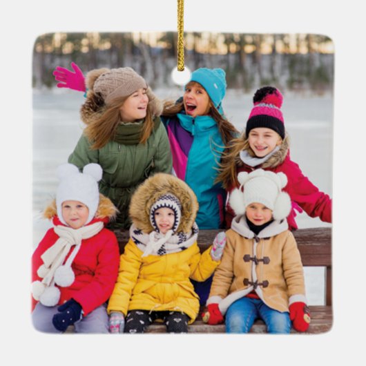 Lasst uns Lit Fun Bright Gnome Weihnachtsbeleuchtu Keramikornament (Rückseite)