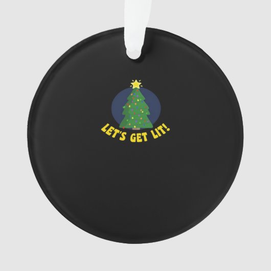 Lasst uns Lit - Funny Christmas Classic Ornament (Vorderseite)
