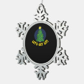 Lasst uns Lit - Funny Christmas Classic Schneeflocken Zinn-Ornament (Rechts)