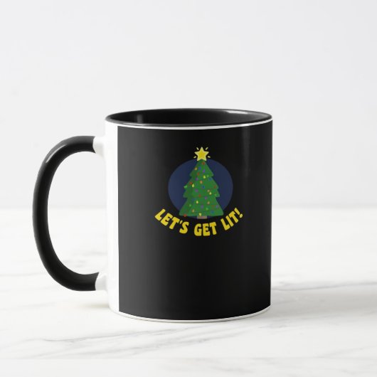 Lasst uns Lit - Funny Christmas Classic Tasse (Links)