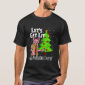 Lasst uns Lit Funny Christmas Pajamas Stoner bekom T-Shirt (Vorderseite)