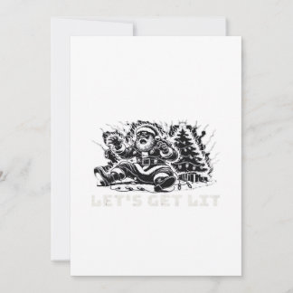 Lasst uns Lit Funny Christmas Vibe Classic bekomme Feiertagskarte