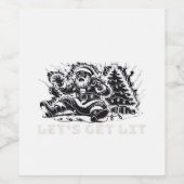 Lasst uns Lit Funny Christmas Vibe Classic bekomme Weinetikett (Einzelnes Label)